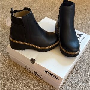 Sonoma Black Chunky Sole Boots